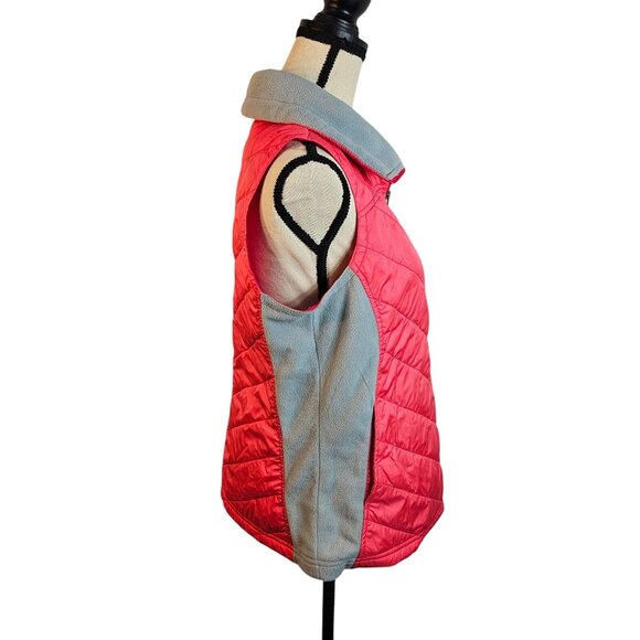 Columbia Vest Womans Size Large Pink Gray Quilted Lightweight - Picture 4 of 9